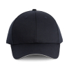 Casquette sandwich contrasté 6 panneaux OEKO-TEX® STANDARD 100 Navy / Silver