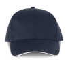 Casquette sandwich contrasté 6 panneaux OEKO-TEX® STANDARD 100 Navy / White