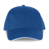 Casquette sandwich contrasté 6 panneaux OEKO-TEX® STANDARD 100 Royal Blue / White