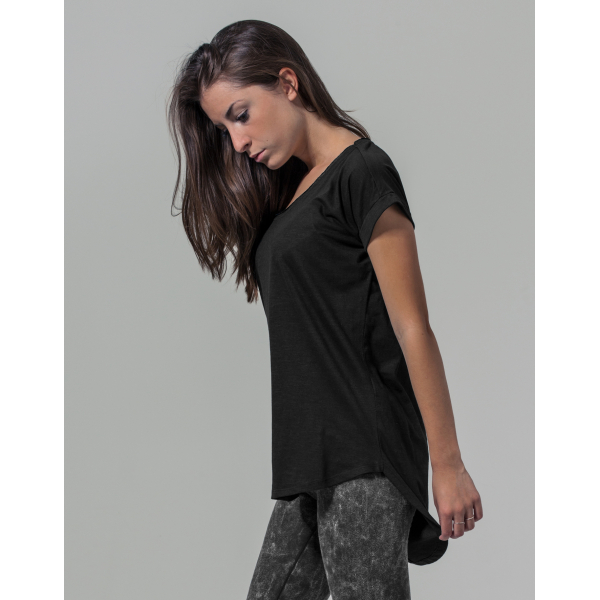 T-shirt Femme Long Effet Flammé Build Your Brand BY036