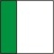 White / Kelly Green
